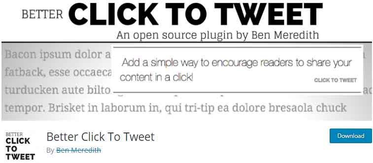 Better click To Tweet - Social media plugin