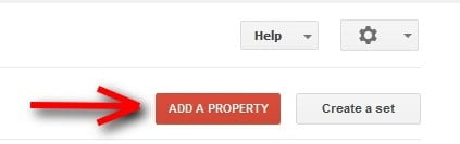 click add property on Google search console