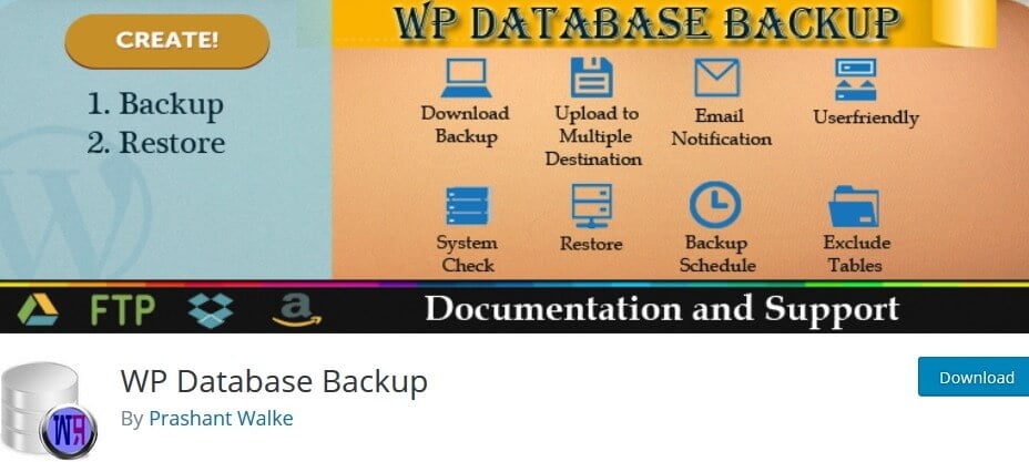 wp database backup