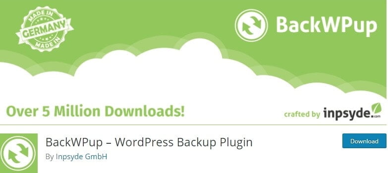 backwpup wordpress backup plugin