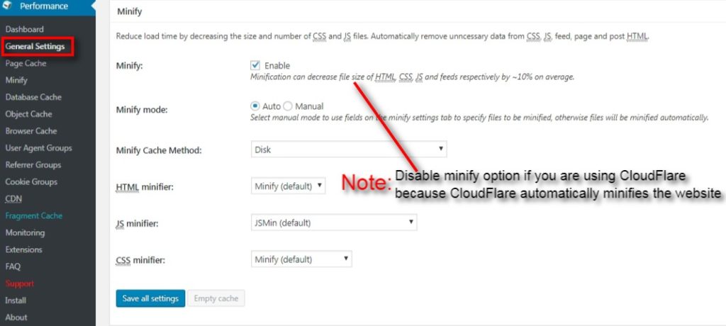 cloudflare auto minify