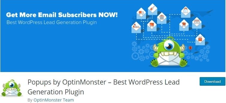 OptinMonster is a helpful plugin to get more subscribers to your website