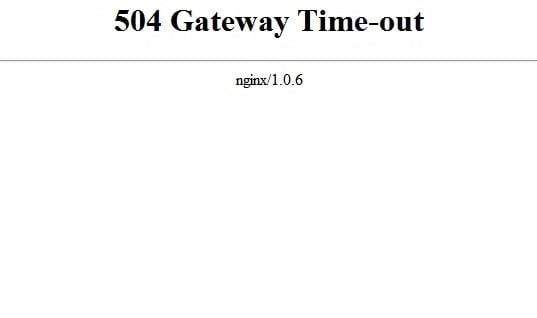 wordpress 504 gateway time out