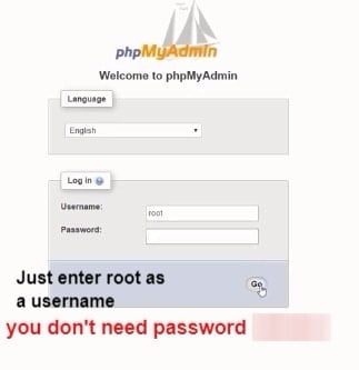phpmyadmin root login