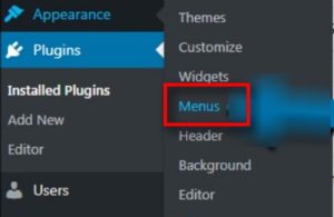 menus widget