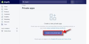 create new private app