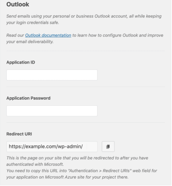 configure the Microsoft Azure account