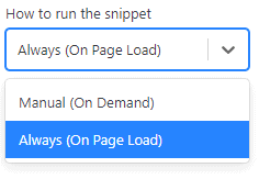 how to run the snippet
