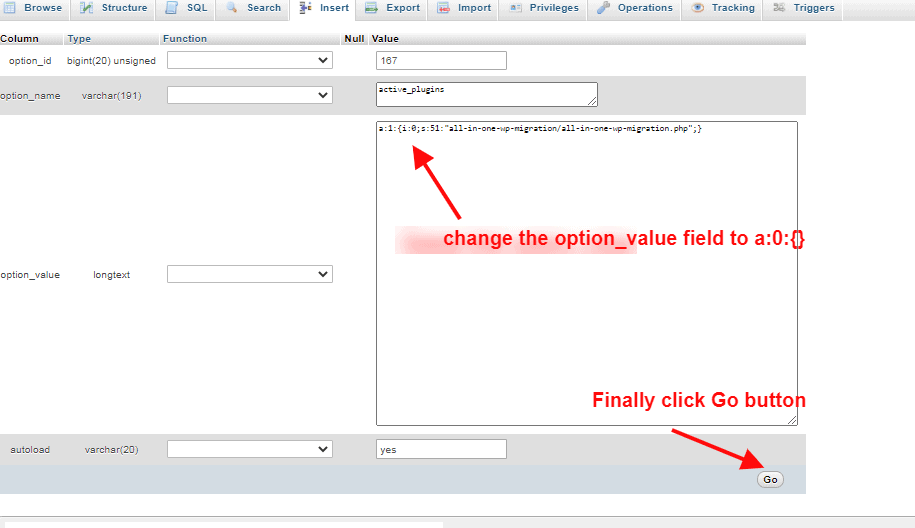 change the option_value field in your website database