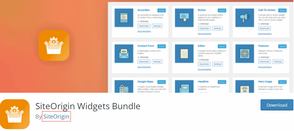 siteorgin widgets bundle